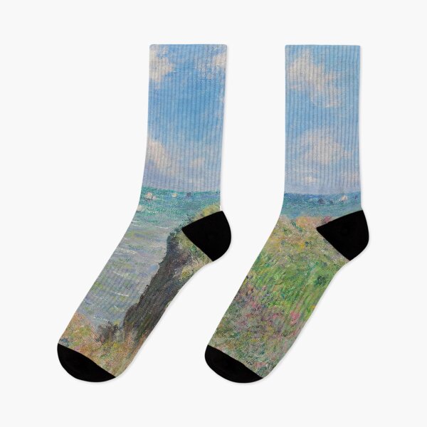 Item preview, Claude Monet Cliff Walk at Pourville Art Landascape Painting designed and sold by Depic Spirit.