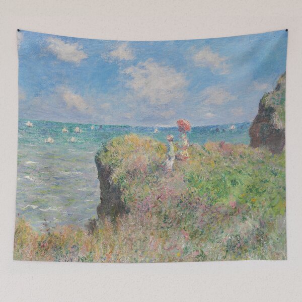 Item preview, Claude Monet Cliff Walk at Pourville Art Landascape Painting designed and sold by Depic Spirit.
