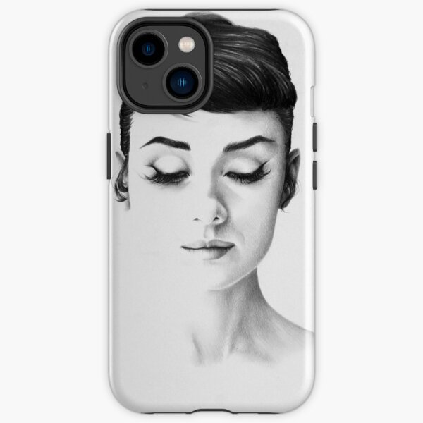 Audrey Hepburn Minimal Portrait iPhone Tough Case