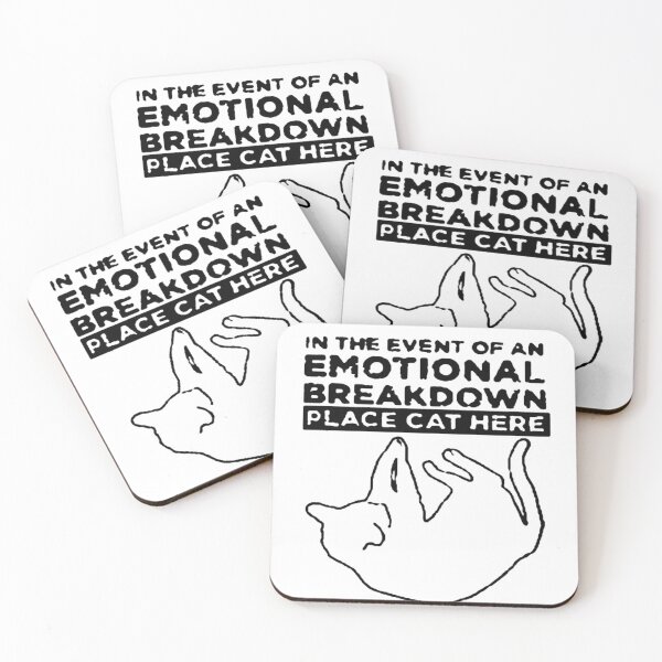 Item preview, EMOTIONAL BREAKDOWN CAT T-SHIRT designed and sold by 1duckDESIGNS.