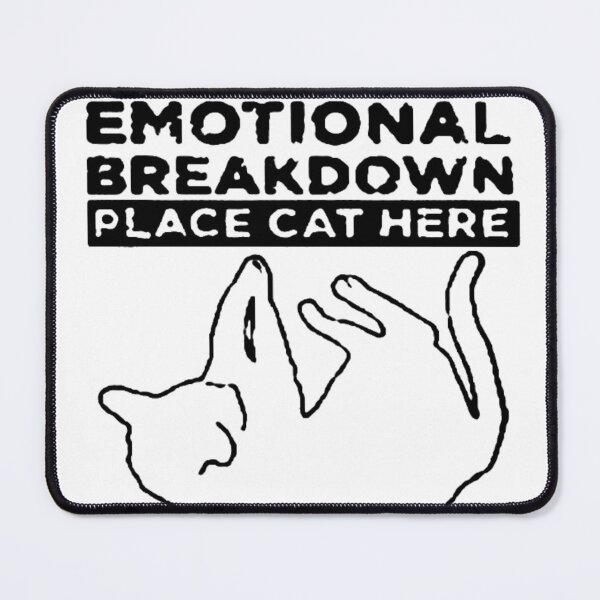 Item preview, EMOTIONAL BREAKDOWN CAT T-SHIRT designed and sold by 1duckDESIGNS.