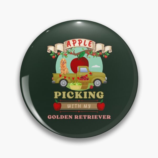 Item preview, Cute Apple Picking With My Golden Retriever designed and sold by sableandshadow.