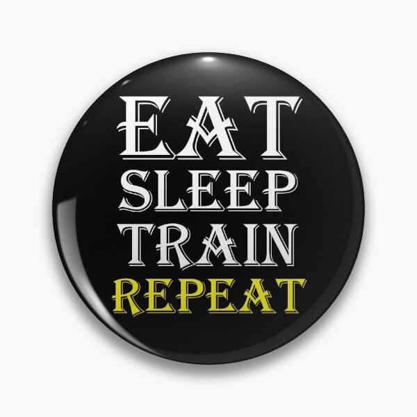 Item preview, Eat Sleep Train Repeat Motivational Gym Stuff Fitness Decor designed and sold by Jason Gilbert.