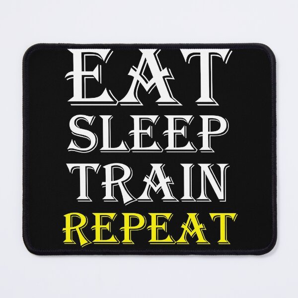 Item preview, Eat Sleep Train Repeat Motivational Gym Stuff Fitness Decor designed and sold by Jason Gilbert.