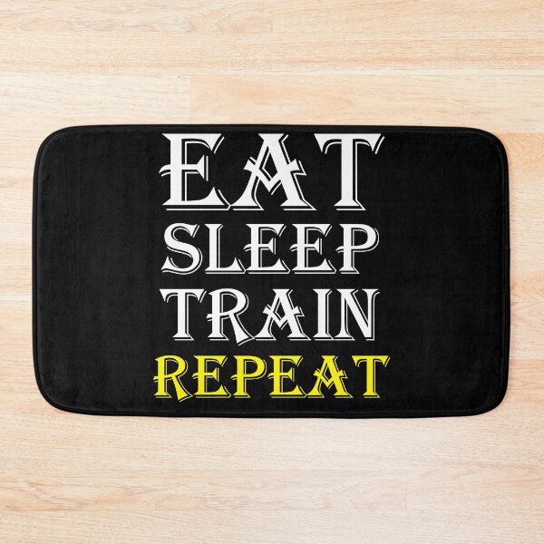 Item preview, Eat Sleep Train Repeat Motivational Gym Stuff Fitness Decor designed and sold by Jason Gilbert.