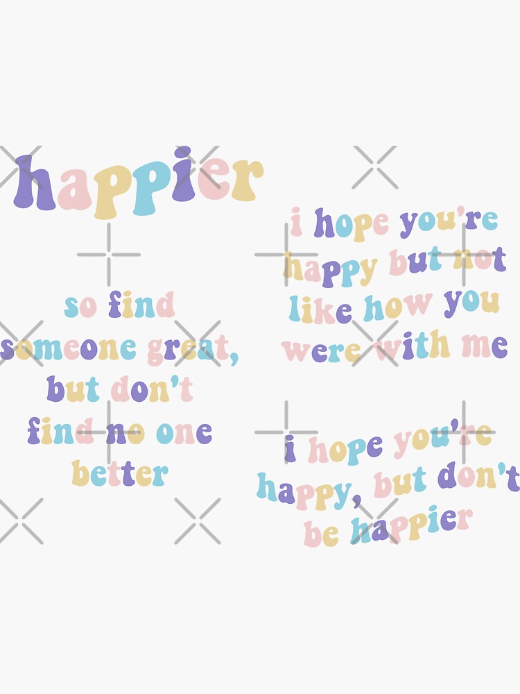 "happier (pack)" Sticker by vbsartwork | Redbubble