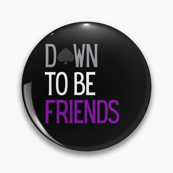 Item preview, Down To Be Friends. Asexual Pride designed and sold by Subtle Pride Shop.