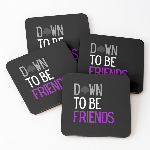 Item preview, Down To Be Friends. Asexual Pride designed and sold by Subtle Pride Shop.