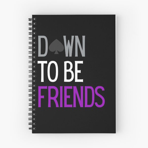 Item preview, Down To Be Friends. Asexual Pride designed and sold by Subtle Pride Shop.