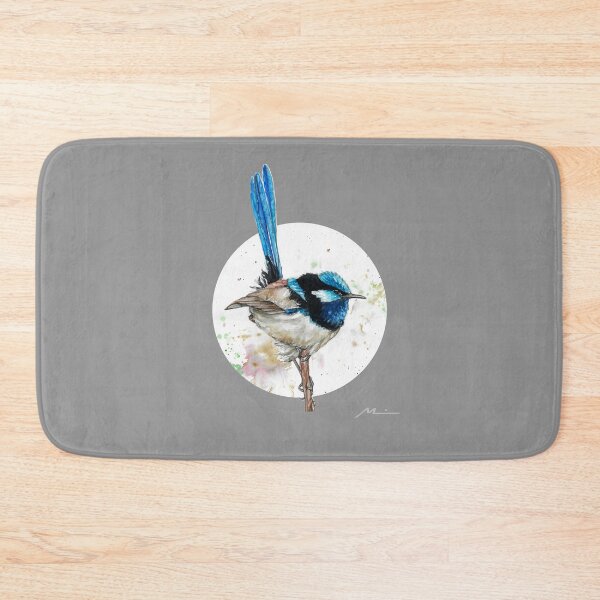 Item preview, Superb Fairy Wren Watercolour Art Circle Design designed and sold by maricelagomez.