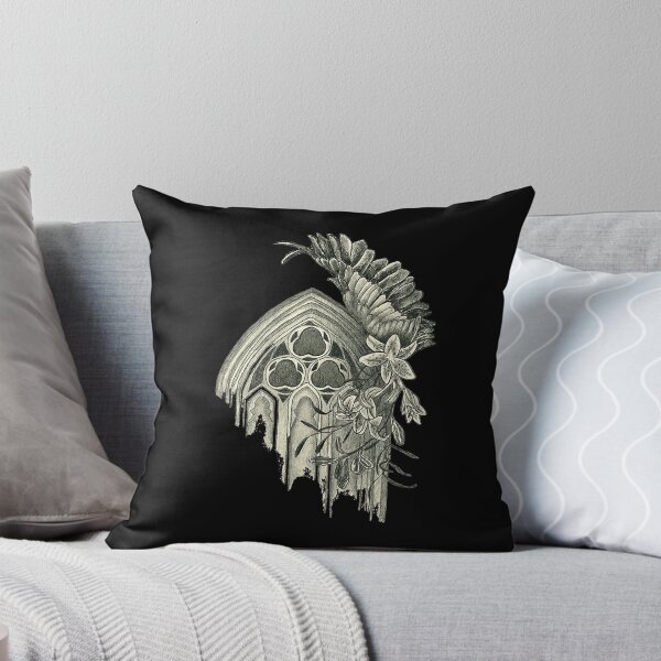 Item preview, Gothic building and bird wing lilies flowers leaves arch designed and sold by jessaminegr.