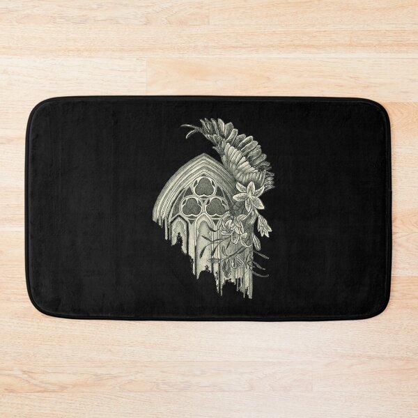 Item preview, Gothic building and bird wing lilies flowers leaves arch designed and sold by jessaminegr.