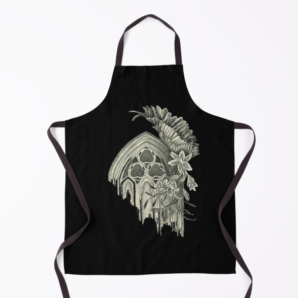 Item preview, Gothic building and bird wing lilies flowers leaves arch designed and sold by jessaminegr.