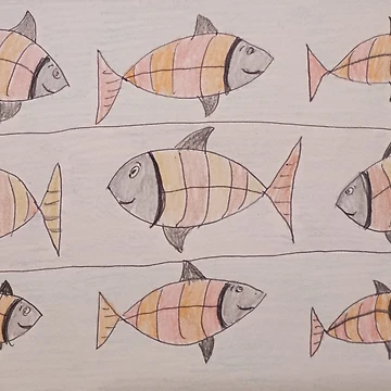 Artwork thumbnail, Happy Fish  by RudyYoder