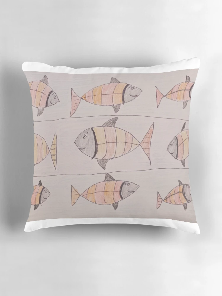 Thumbnail 3 of 4, Pillow, Happy Fish designed and sold by RudyYoder.