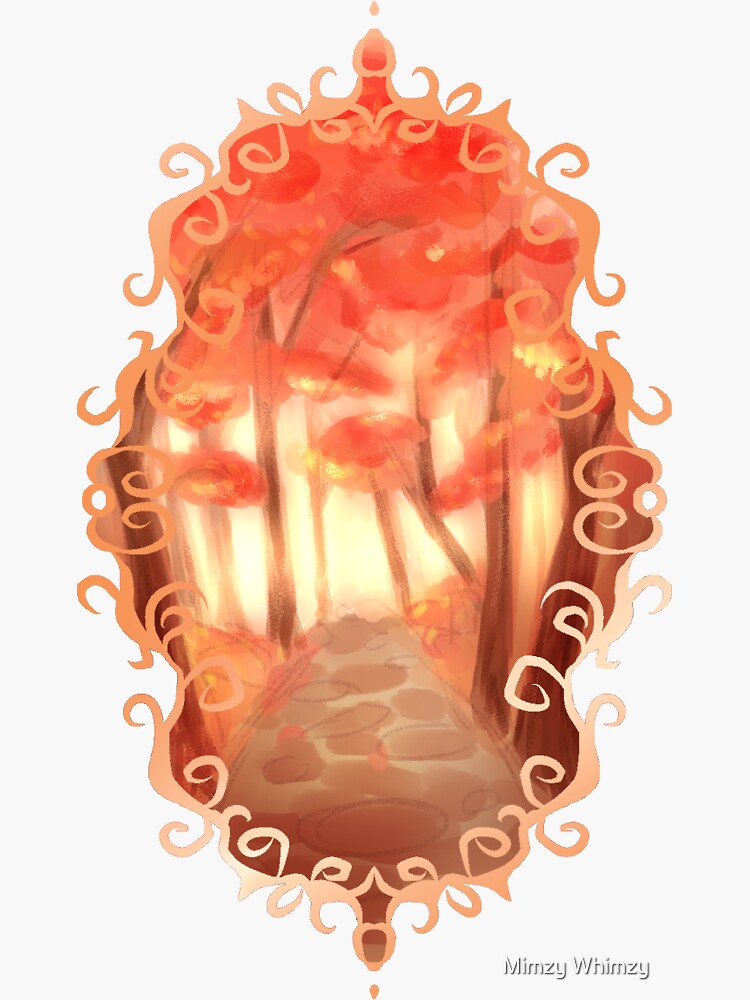 Thumbnail 3 of 3, Sticker, autumn path designed and sold by kaitlynmize.