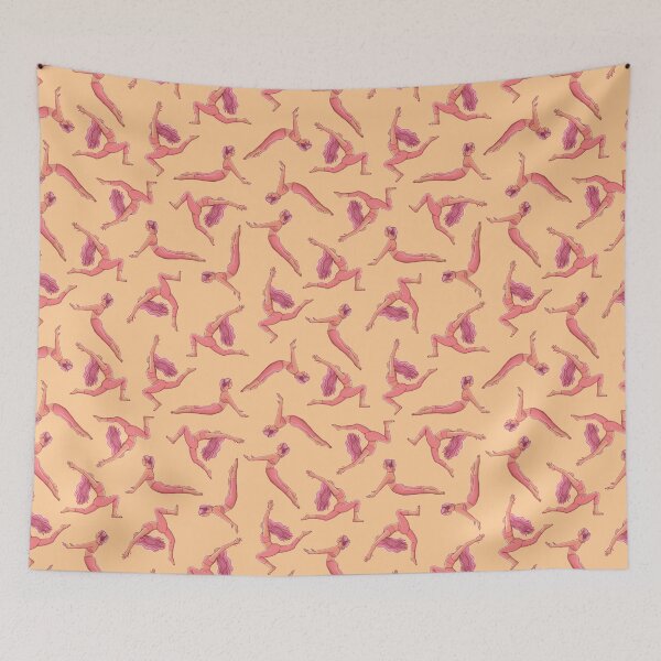 Item preview, Yoga Asanas Coral Pink designed and sold by sierratruong.