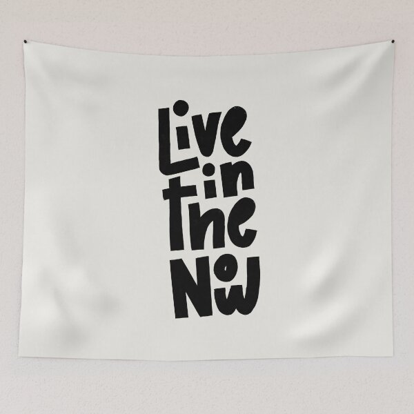 Item preview, Live in the Now Lettering (Black) designed and sold by PepAndGrace.