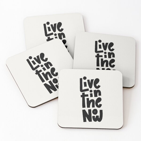 Item preview, Live in the Now Lettering (Black) designed and sold by PepAndGrace.