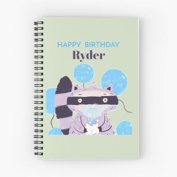 Item preview, Happy birthday Ryder raccoon   designed and sold by CirclesGolf.