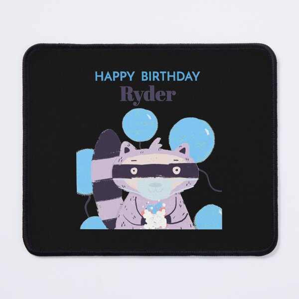 Item preview, Happy birthday Ryder raccoon designed and sold by CirclesGolf.