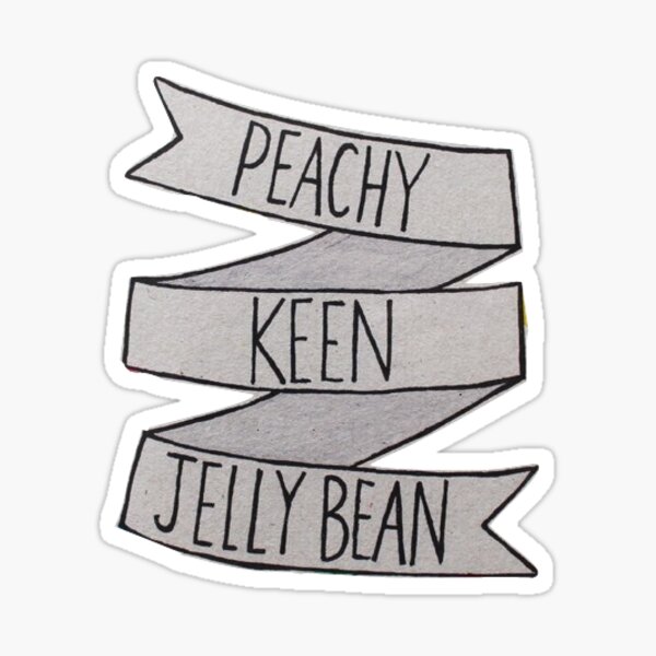 "Peachy Keen Jellybean Grease Quote" Sticker for Sale by chelseagallery Redbubble