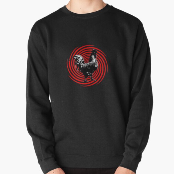 Chicken Hypnotic Trance Spiral Rooster Funny Hypno Pullover Sweatshirt