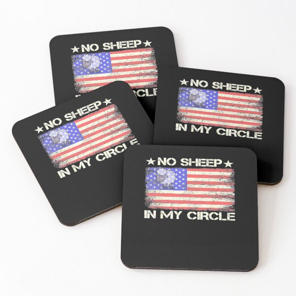 Item preview, No Sheep In My Circle Sarcastic Sheeple Wake Up US Flag designed and sold by jessaminegr.