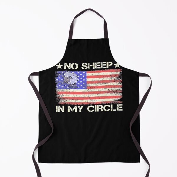 Item preview, Ninguna oveja en mi círculo Sarcastic Sheeple Wake Up US Flag designed and sold by jessaminegr.