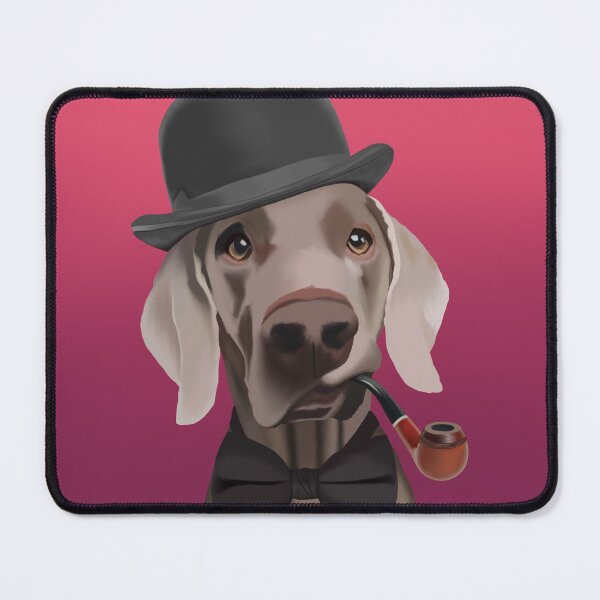 Item preview, Perro con sombrero y pajarita - Rosa designed and sold by Stacey Purdy.