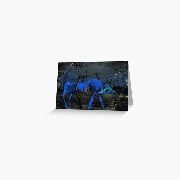 blue dog Greeting Card