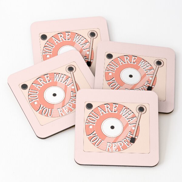 Item preview, You Are What You Repeat (record player- Coral Pink) designed and sold by citrusapple.