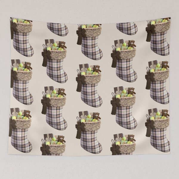Item preview, Soft Classic Plaid Christmas Stocking Design designed and sold by briarmoon.