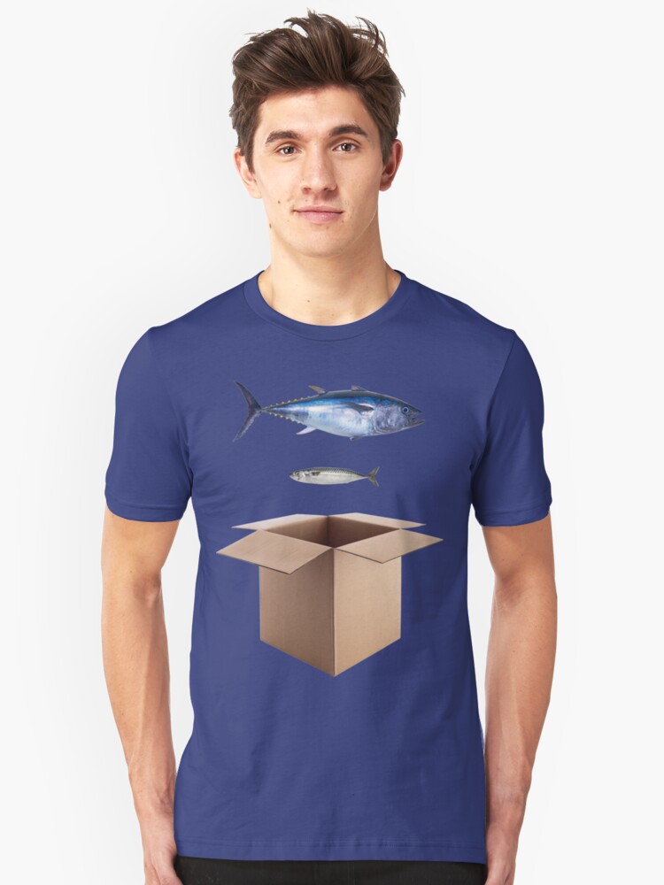 Kids Boys Girls Big fish little fish cardboard box T-Shirt Retro Rave Acid Music