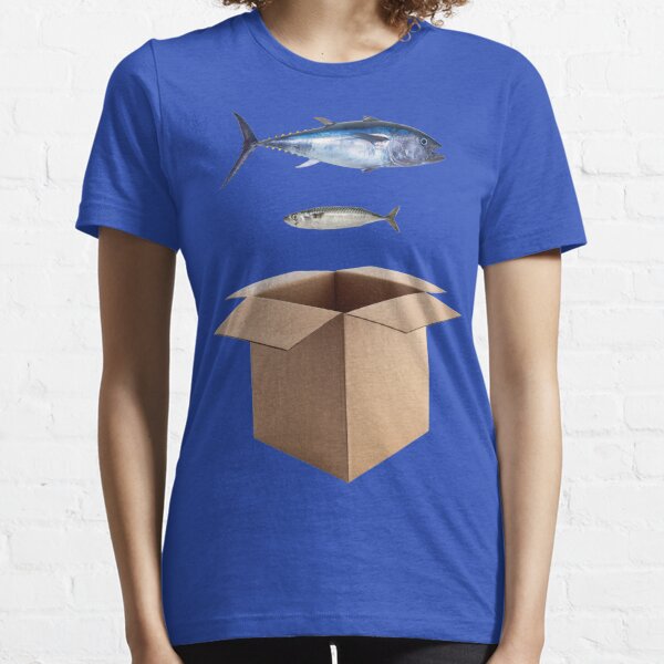 Kids Boys Girls Big fish little fish cardboard box T-Shirt Retro Rave Acid  Music