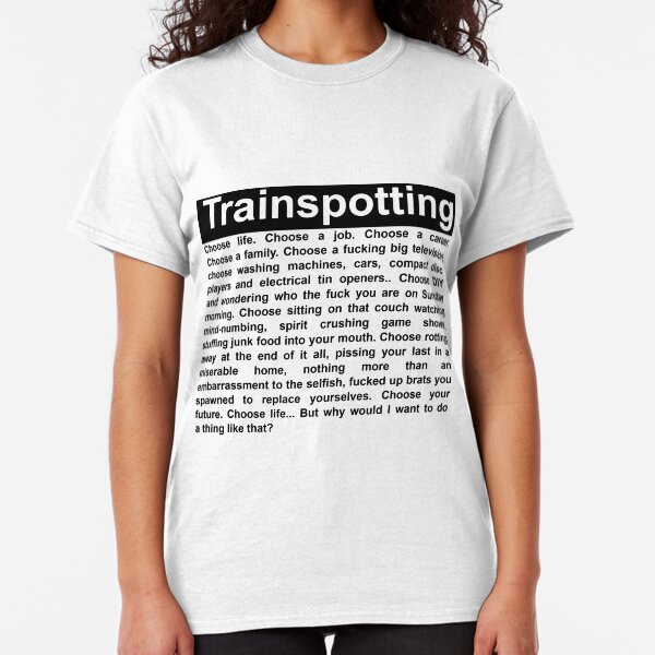 Trainspotting Introduction Mens Funny T-Shirt Choose Life Intro
