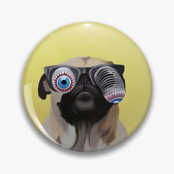 Item preview, Pug in Silly Glasses - Yellow designed and sold by Stacey Purdy.