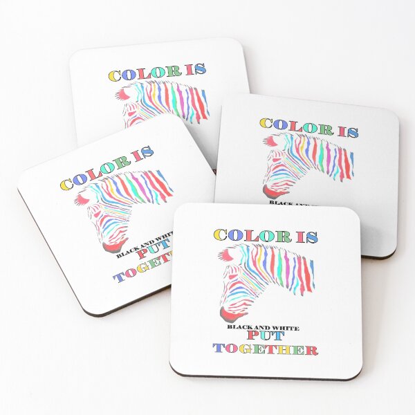 Item preview, Zebra with Color Is Black and White Put Together Text designed and sold by taiche.