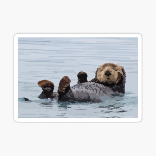 Artikel-Vorschau von Niedliche Otter-Vektor-Malerei, designt und verkauft von PositiveLad.