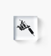 Tattoo Gun Acrylic Block
