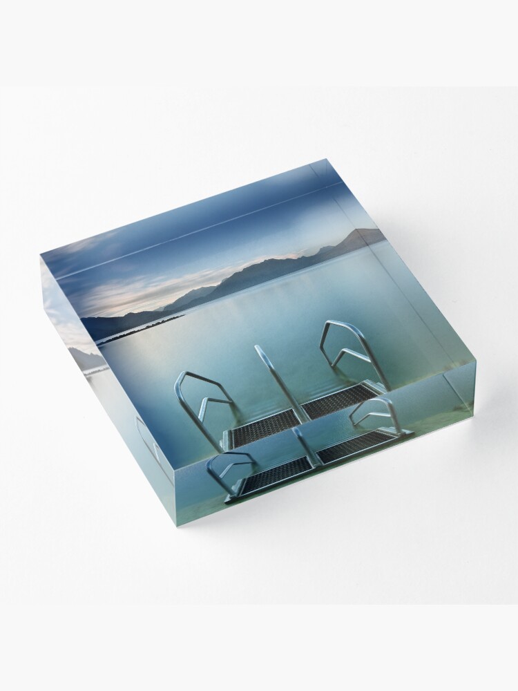 Thumbnail 3 of 5, Acrylic Block, Annecy lake, morning at the beach designed and sold by patmo.