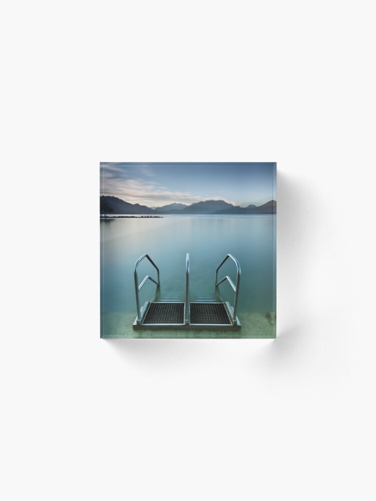 Thumbnail 2 of 5, Acrylic Block, Annecy lake, morning at the beach designed and sold by patmo.