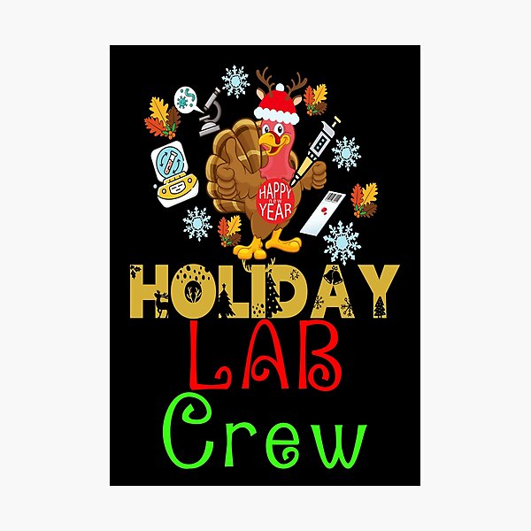 Lámina fotográfica «HOLIDAY LAB CREW FUNNY MEDICAL LAB CIENTÍFICO ...