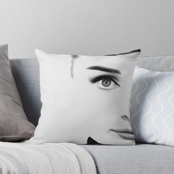 The Half Series. Audrey Hepburn Throw Pillow