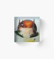 Dark Winter Twilight Acrylic Block