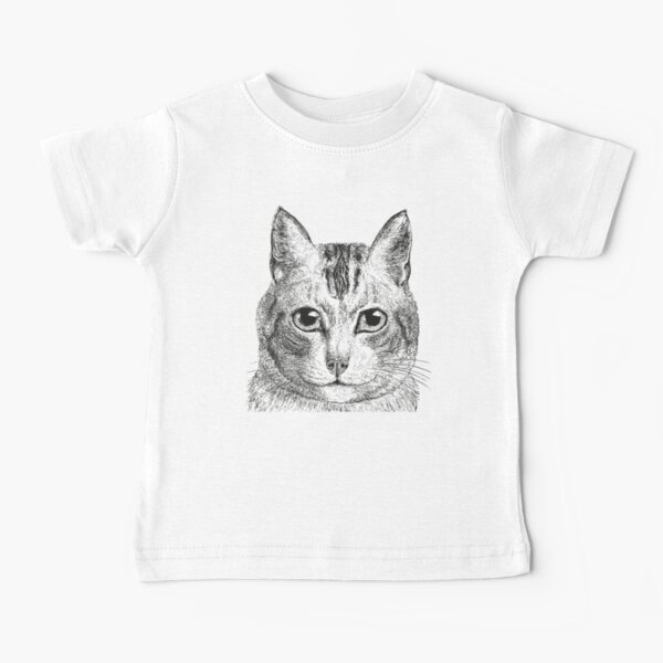 Cat | Black and White | Baby T-Shirt