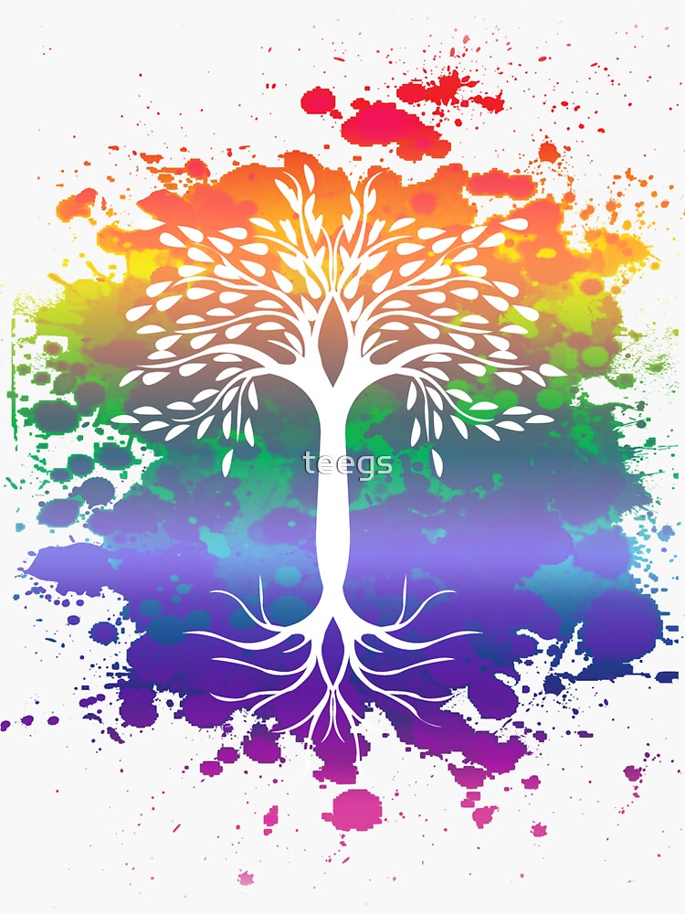 "peace tree " Sticker by teegs Redbubble