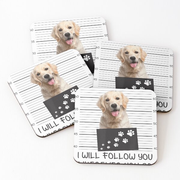 Item preview, Funny Dog Lover Personal Stalker Follow Golden Retriever designed and sold by MichaelAgree.