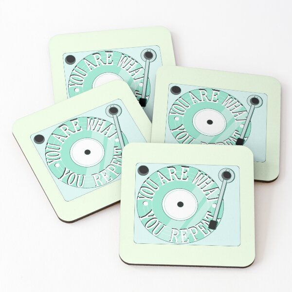 Item preview, You Are What You Repeat (record player- Mint Blue Green) designed and sold by citrusapple.