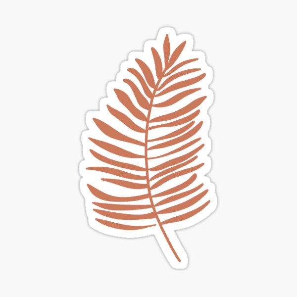 Boho Leaves Sticker for Sale by kkcreates